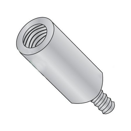 NEWPORT FASTENERS Round Standoffs, #4-40 Thrd Sz, 3/4 in Bd L, Aluminum Plain, 3/16 in OD 563237